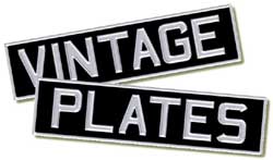 Black and silver, pressed aluminium, steel, metal, classic, vintage and chrome number plates